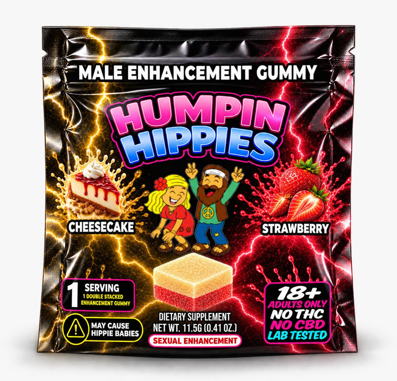(PRE-ORDER NOW) Humpin Hippies Double Stack Male Enhancement Gummies - Cheesecake + Strawberry