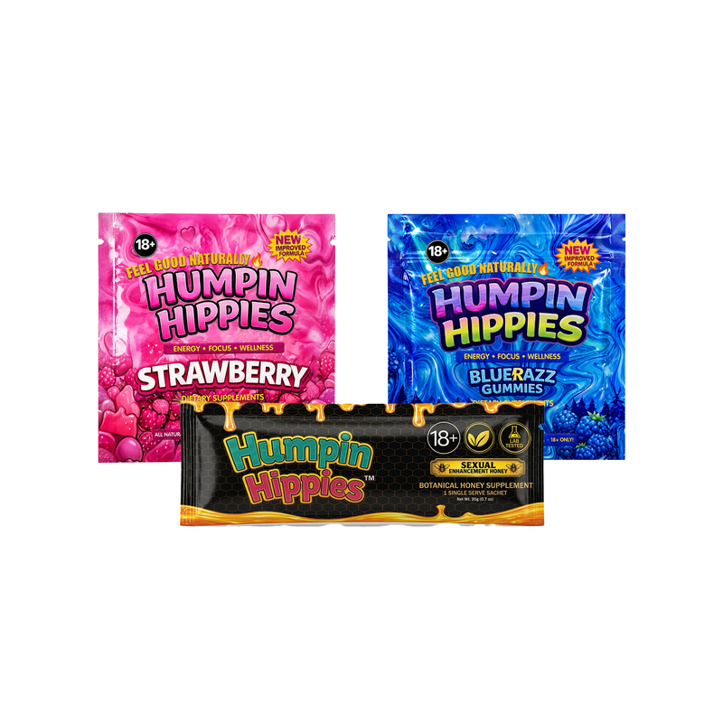 (Date Night Bundle) 1 Blue Razz Male Bag, 1 Strawberry Female Bag, and 1 Honey Packet (Copy)