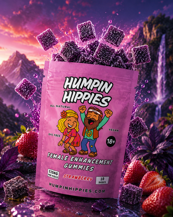 Humpin Hippies Strawberry Female Enhancement Gummies – 10-Piece  Pack Humpin Hippies