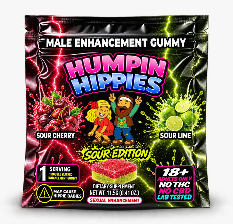 (PRE-ORDER NOW) Humpin Hippies Double Stack Male Enhancement Gummies - Sour Cherry + Sour Lime (Lemonade Edition)