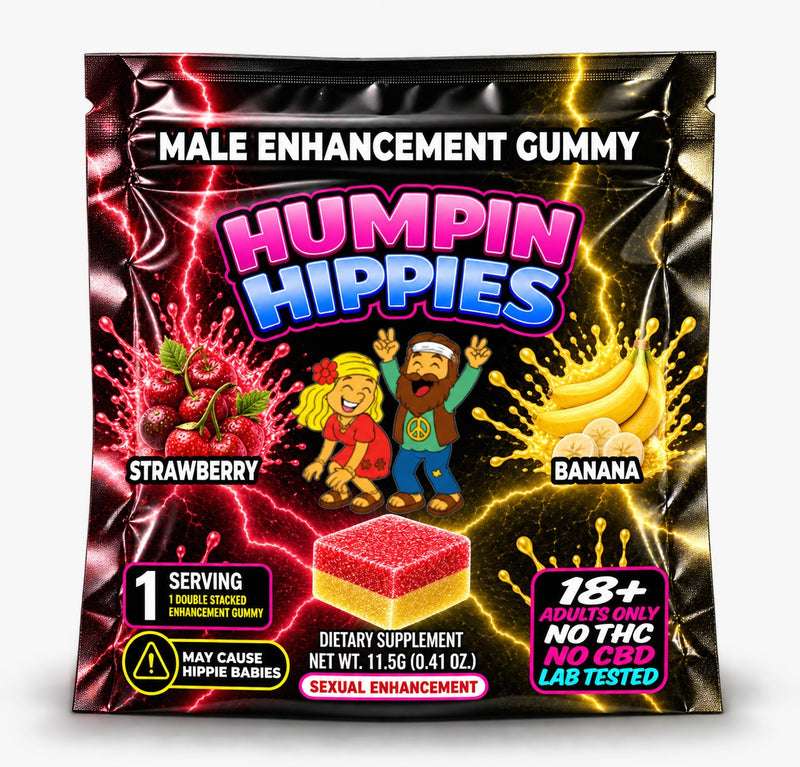 (PRE-ORDER NOW) Humpin Hippies Double Stack Male Enhancement Gummies - Strawberry + Banana